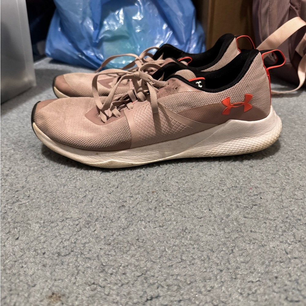 Under Armour pink Charged Aurora tennis shoes